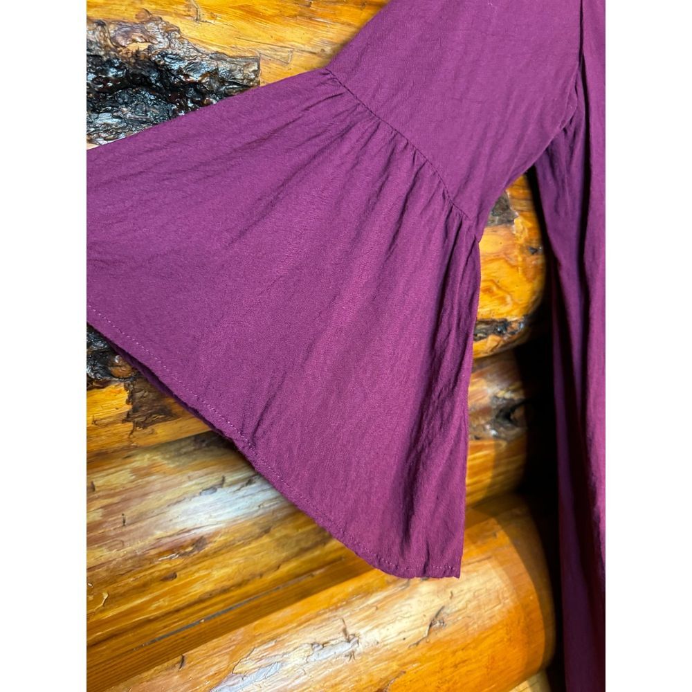 Entro Burgundy Wine Swing‎ Dress Size Medium - Picture 2 of 7